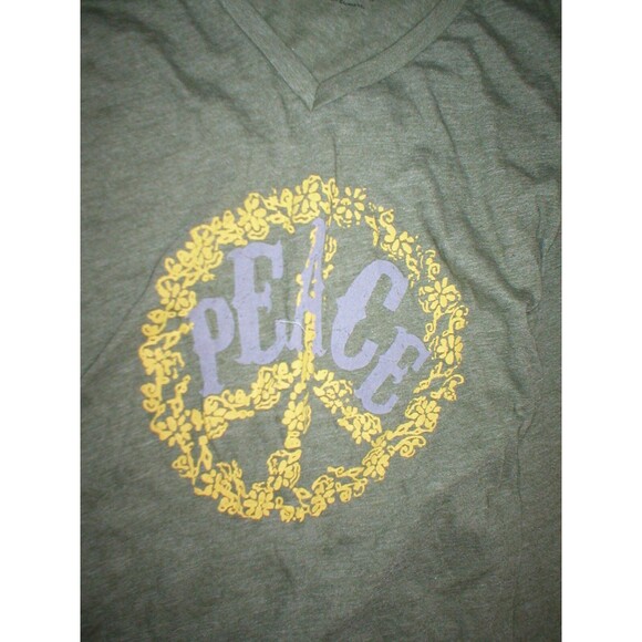 New Womens Threads 4 Thought Organic Cotton Long Top Tee Peace Army Green Small - Picture 3 of 5